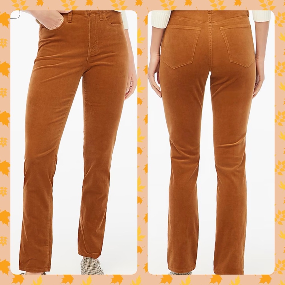 🍂NWT J. Crew Factory 9” High Rise Skinny Corduroys. Caramel. Size: 27P